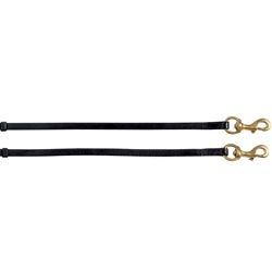 Black Leather Reins with Stops