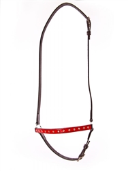 Red Patent Drop Noseband with White Gems