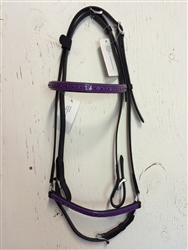 Bridle with purple Varnish and Stones