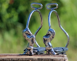 Hestagallery Stirrups With Horse-Silver