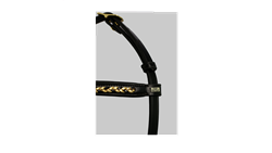 tolt tack top riter black and gold headstall