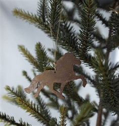 Icelandic horse tolt rusty Christmas ornament